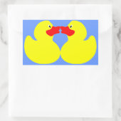 Sticker Rectangulaire petits canards jaunes (Sac)