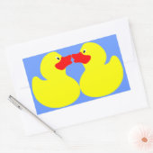 Sticker Rectangulaire petits canards jaunes (Enveloppe)