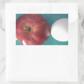 Sticker Rectangulaire Petits-déjeuners copains : Deux oeufs $an Apple St (Sac)
