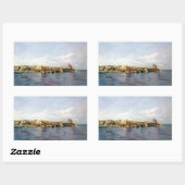 Sticker Rectangulaire Peuple côtier/Pobo costeiro/Coastal town (Feuille)