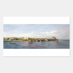 Sticker Rectangulaire Peuple côtier/Pobo costeiro/Coastal town