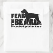 Sticker Rectangulaire Peur de la barbe - Pudelpointer Gear (Sac)