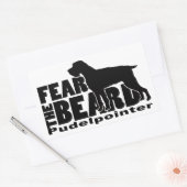 Sticker Rectangulaire Peur de la barbe - Pudelpointer Gear (Enveloppe)