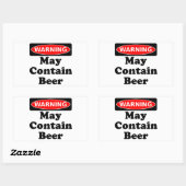 Sticker Rectangulaire Peut contenir de la bière (Feuille)