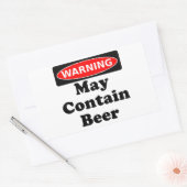 Sticker Rectangulaire Peut contenir de la bière (Enveloppe)