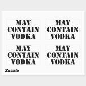 Sticker Rectangulaire Peut contenir de la vodka (Feuille)