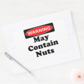 Sticker Rectangulaire Peut contenir des noix (Enveloppe)