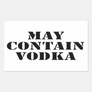 Sticker Rectangulaire Peut contenir la vodka