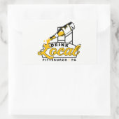 Sticker Rectangulaire PGH Clothing Co. - Boire un décalque local (Sac)