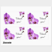 Sticker Rectangulaire phalaenopsis d'orchidées violettes merci (Feuille)