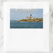 Sticker Rectangulaire Phare de Beavertail, Rhode Island (Sac)
