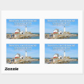Sticker Rectangulaire Phare de Boston, Massachusetts (Feuille)