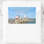 Sticker Rectangulaire Phare de Boston, Massachusetts (Sac)