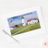 Sticker Rectangulaire Phare de Chatham, Massachusetts de Cape Cod (Enveloppe)