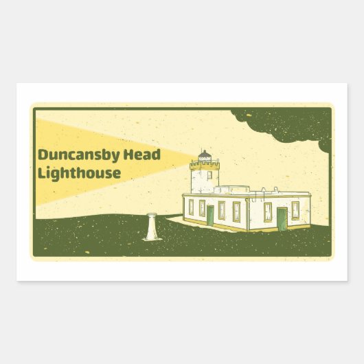 Sticker Rectangulaire Phare de Duncansby Head (Devant)