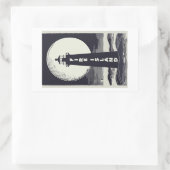 Sticker Rectangulaire Phare de Fire Island New York Moon (Sac)