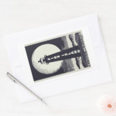 Sticker Rectangulaire Phare de Fire Island New York Moon (Enveloppe)