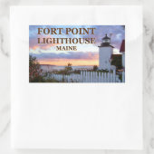Sticker Rectangulaire Phare de Fort Point, Maine (Sac)