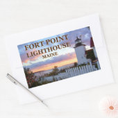 Sticker Rectangulaire Phare de Fort Point, Maine (Enveloppe)