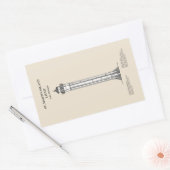 Sticker Rectangulaire Phare de l'île St Martin - Michigan - SBD (Enveloppe)