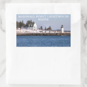 Sticker Rectangulaire Phare de Marshall Point, Port Clyde Maine (Sac)