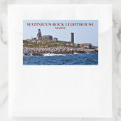 Sticker Rectangulaire Phare de Matinicus Rock, Maine (Sac)