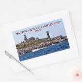 Sticker Rectangulaire Phare de Matinicus Rock, Maine (Enveloppe)