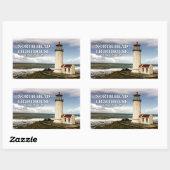 Sticker Rectangulaire Phare de North Head, Washington (Feuille)