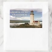 Sticker Rectangulaire Phare de North Head, Washington (Sac)