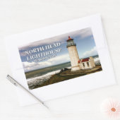 Sticker Rectangulaire Phare de North Head, Washington (Enveloppe)