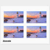 Sticker Rectangulaire Phare de Pemaquid Point, Maine (Feuille)