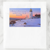 Sticker Rectangulaire Phare de Pemaquid Point, Maine (Sac)
