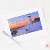 Sticker Rectangulaire Phare de Pemaquid Point, Maine (Enveloppe)
