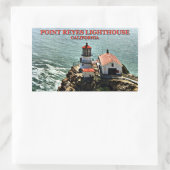 Sticker Rectangulaire Phare de Point Reyes, Californie (Sac)