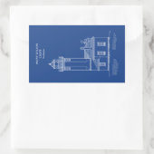 Sticker Rectangulaire Phare de Point Wilson - Washington - AD (Sac)
