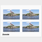 Sticker Rectangulaire Phare de Pomham Rocks, Rhode Island (Feuille)