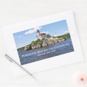 Sticker Rectangulaire Phare de Pomham Rocks, Rhode Island (Enveloppe)