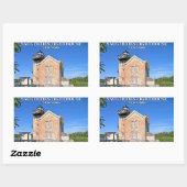 Sticker Rectangulaire Phare de Saugerties, Hudson River New York (Feuille)