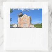 Sticker Rectangulaire Phare de Saugerties, Hudson River New York (Sac)