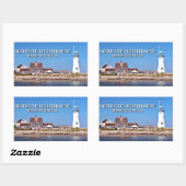 Sticker Rectangulaire Phare De Scituate, Massachusetts (Feuille)