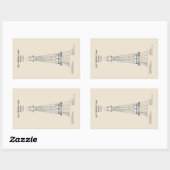 Sticker Rectangulaire Phare de Southwest Pass - Louisiana - SBD (Feuille)