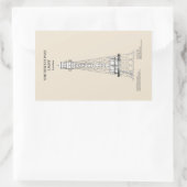 Sticker Rectangulaire Phare de Southwest Pass - Louisiana - SBD (Sac)