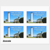 Sticker Rectangulaire Phare de Tibbetts Point, New York (Feuille)