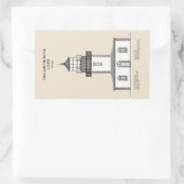 Sticker Rectangulaire Phare de Tillamook Rock - Oregon - SBD (Sac)