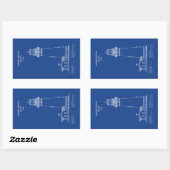 Sticker Rectangulaire Phare de Yaquina Head - Oregon - AD (Feuille)