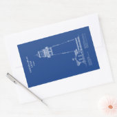Sticker Rectangulaire Phare de Yaquina Head - Oregon - AD (Enveloppe)