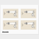 Sticker Rectangulaire Phare de Yaquina Head - Oregon - SBD (Feuille)