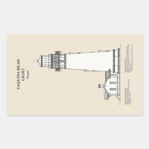 Sticker Rectangulaire Phare de Yaquina Head - Oregon - SBD