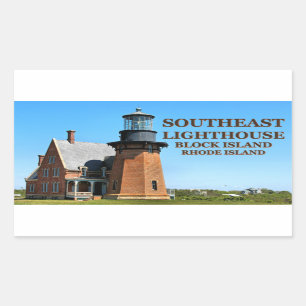 Sticker Rectangulaire Phare du sud-est, panneaux de l'île Block