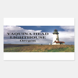Sticker Rectangulaire Phare principal de Yaquina, Orégon